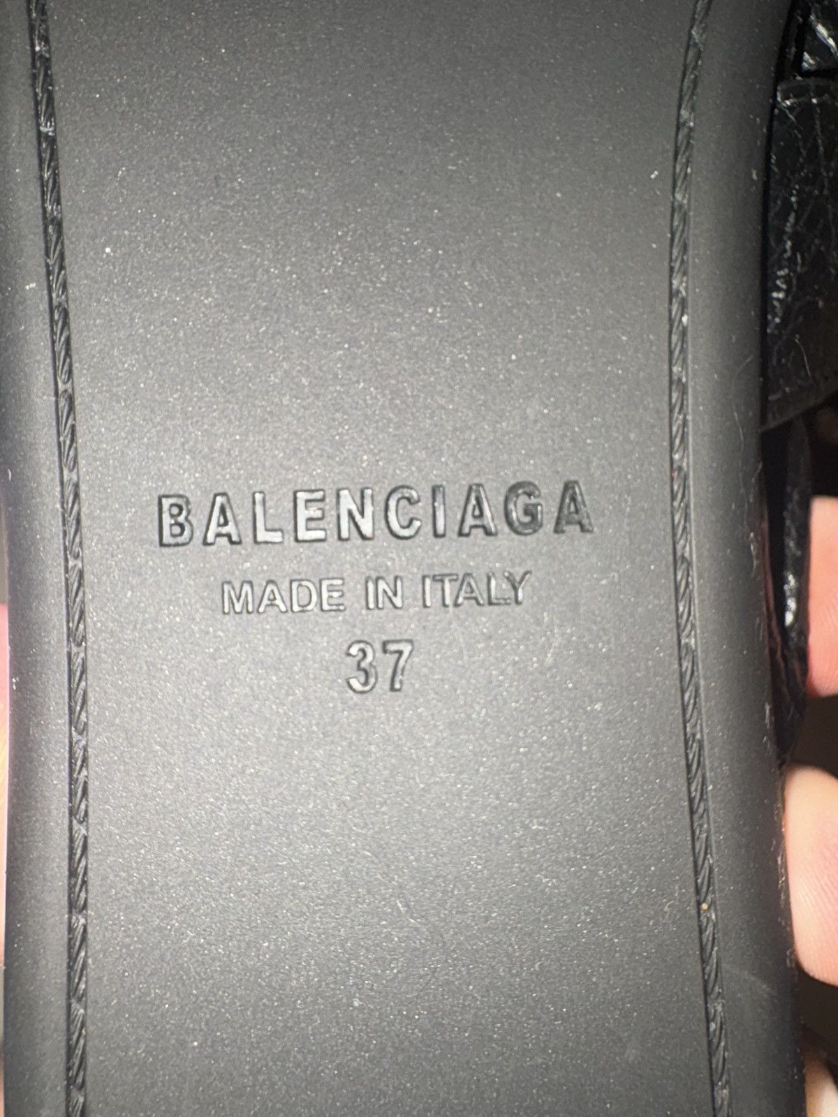 Balenciaga WOMEN’S CITY BALLERINA IN BLACK/SILVER Size US 7 / IT 37 - 3 Thumbnail