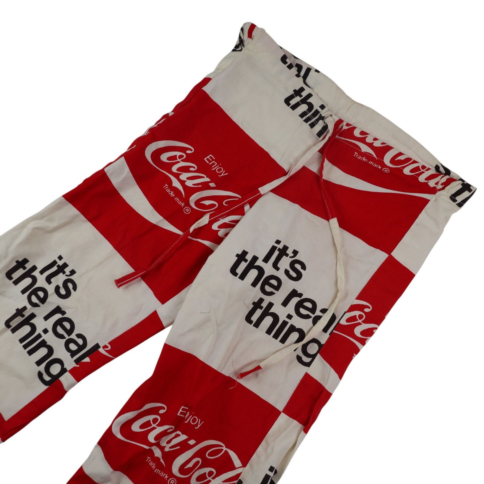 Coca Cola × Vintage VTG Coca Cola All Over Print Draw String Bell Bottom Pants Size 27" / US 4 / IT 40 - 2 Thumbnail