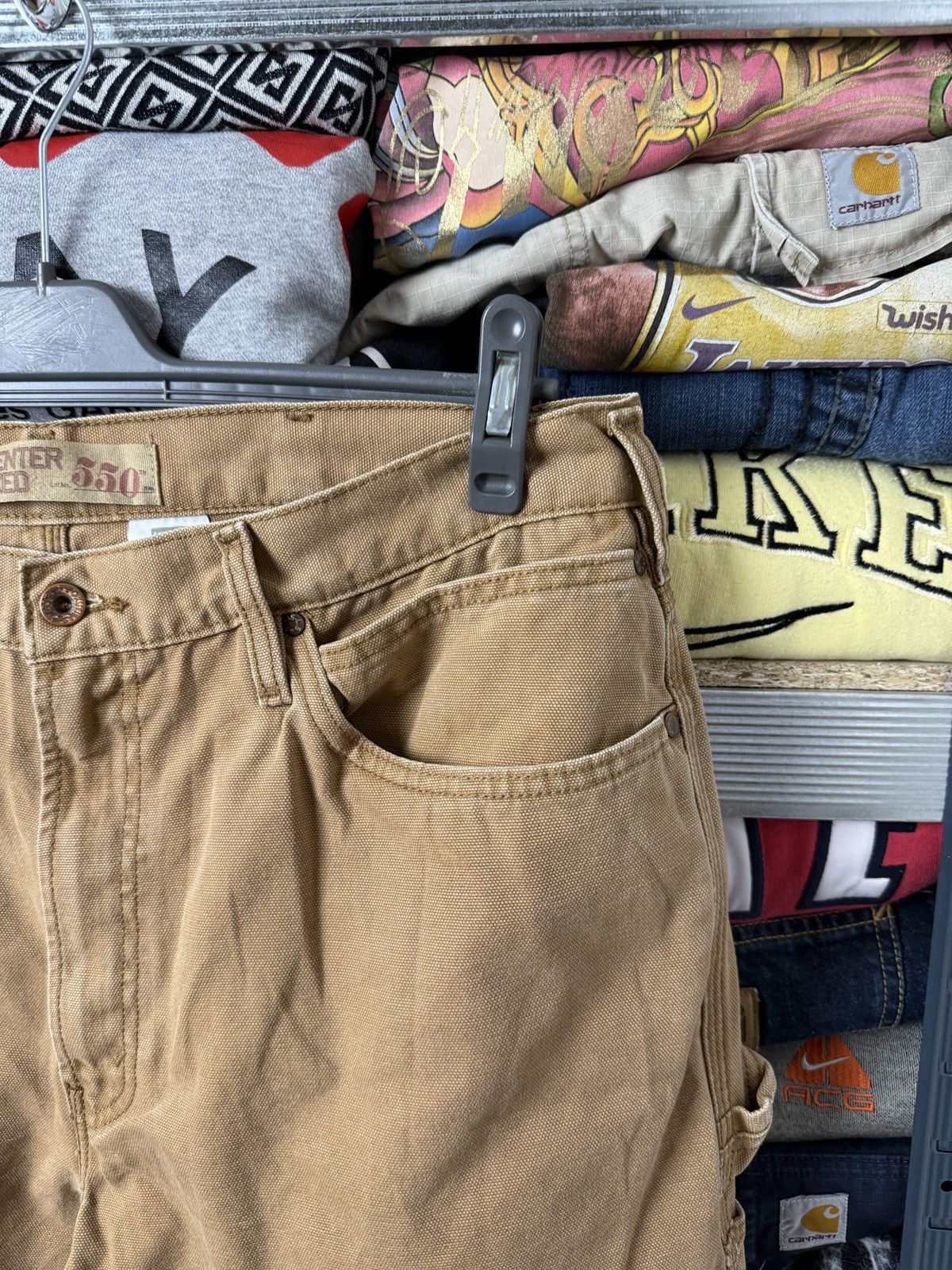 Levi's Vintage Levis Cargo Pants Brown 90s Carpenter Size US 38 / EU 54 - 5 Thumbnail