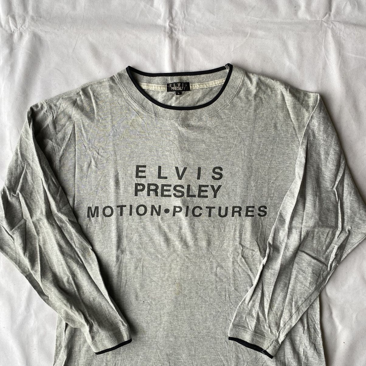 Band Tees × Vintage Vintage Official Elvis Presley Long Sleeve Tees Size US L / EU 52-54 / 3 - 4 Thumbnail