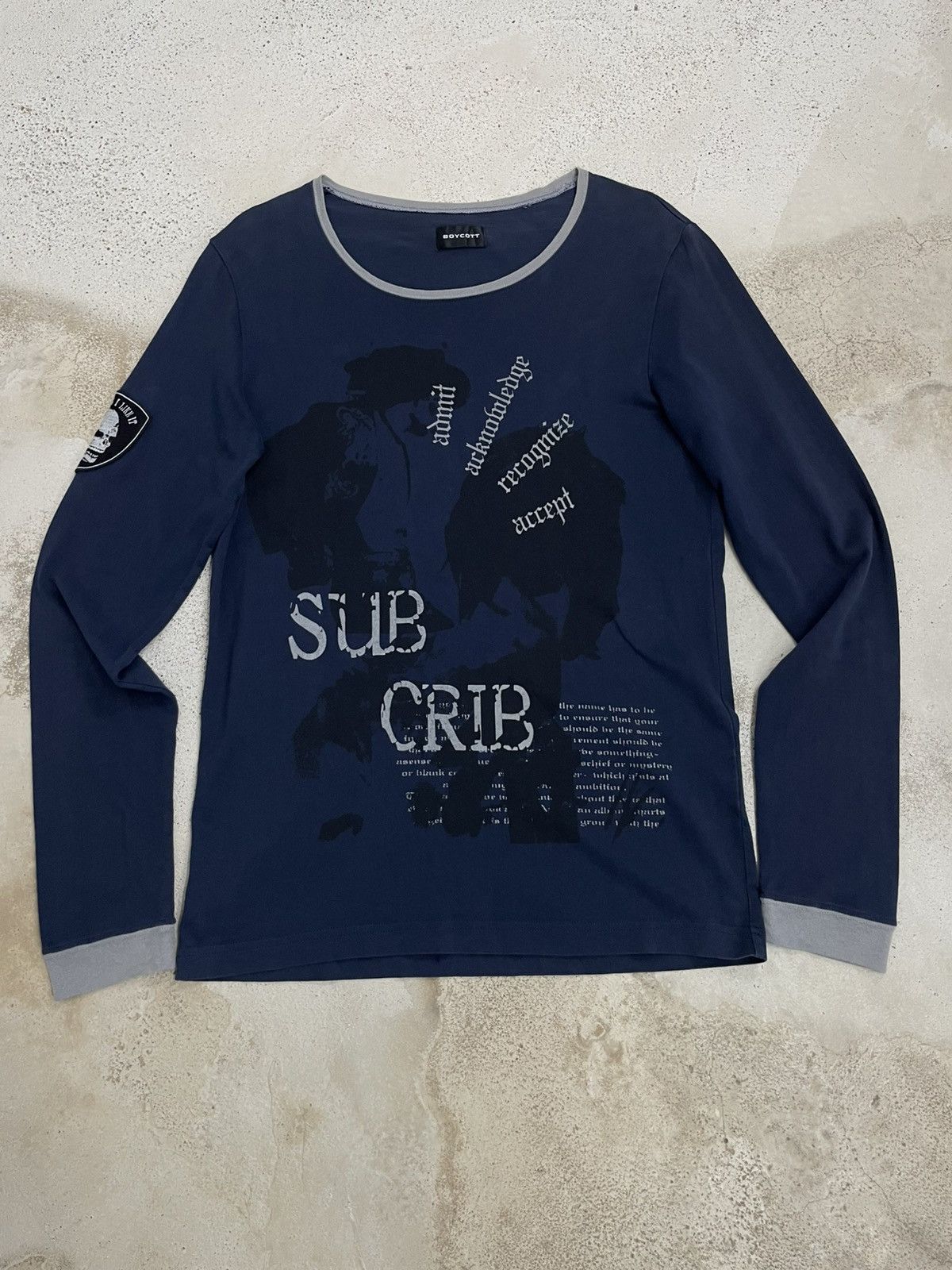 Boycott Boycott Sub Crib Art Y2K News Wording Size US M / EU 48-50 / 2 - 1 Thumbnail
