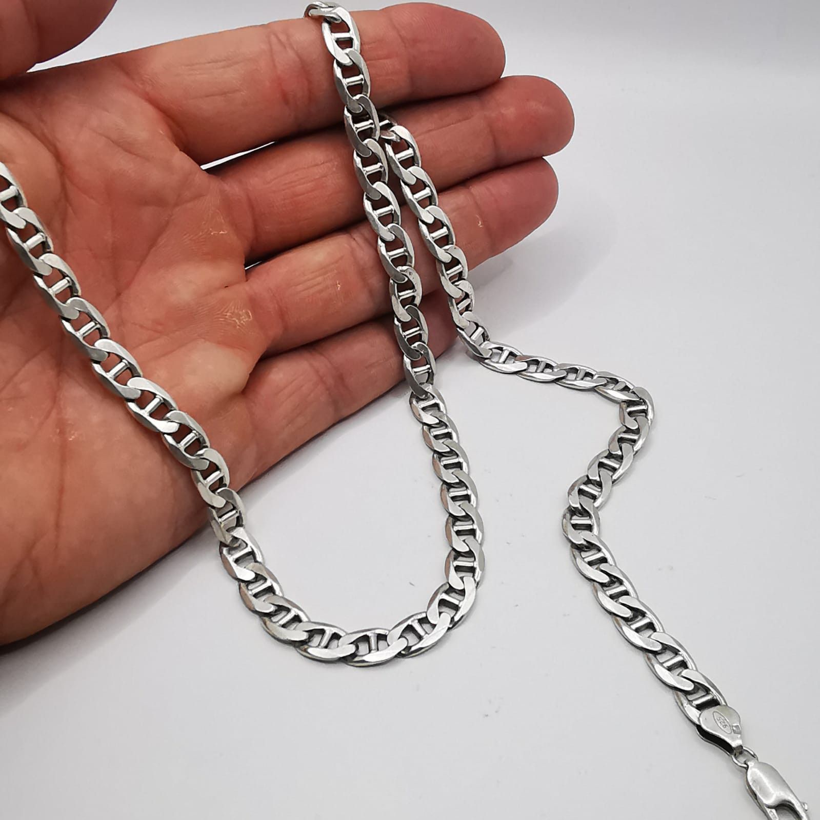 Sterling Silver Vintage Jewelry Chain, 925 Sterling Silver, Signed 43,12g Size ONE SIZE - 5 Thumbnail