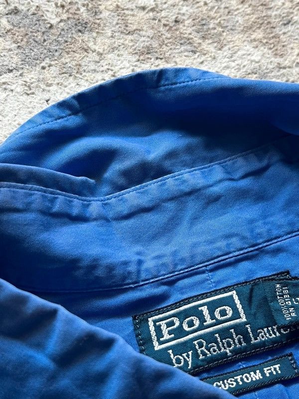 Polo Ralph Lauren Polo Ralph Lauren Sz XL Custom Fit Small Pony Blue Shirt Size US XL / EU 56 / 4 - 11 Thumbnail
