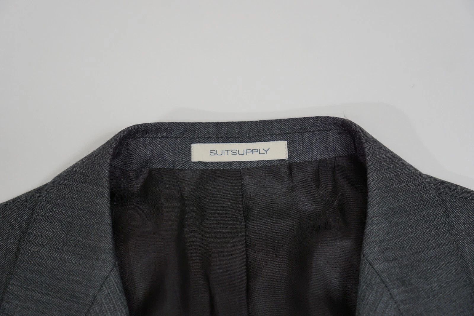 Suitsupply Men Suitsupply Blazer Havana Peak Jetted Grey Wool S130 US38 Size 38R - 3 Thumbnail