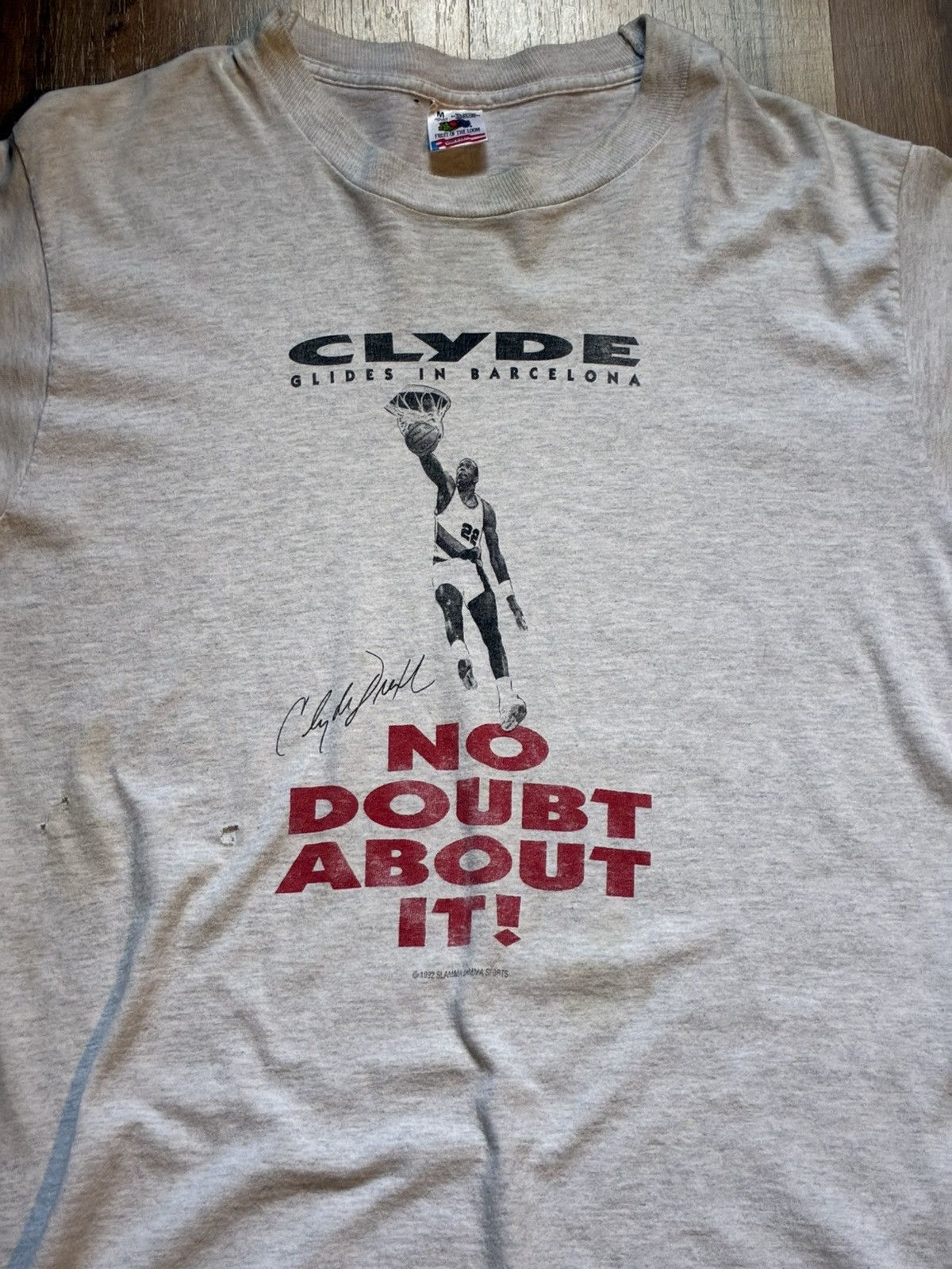 Vintage Vintage Clyde Drexler shirt Size US M / EU 48-50 / 2 - 2 Thumbnail