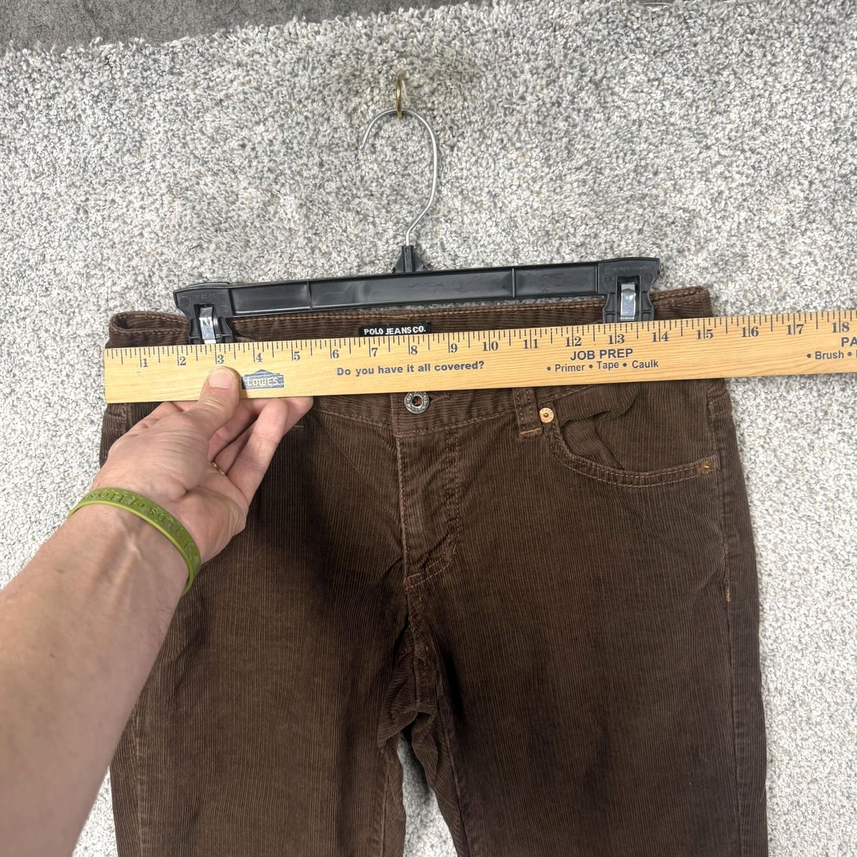 Ralph Lauren VINTAGE Ralph Lauren Polo Jeans Pants 4 30x30.5 Brown Corduroy Dark Academia Women Chino Straight 90s Grunge Retro Size 27" / US 4 / IT 40 - 2 Thumbnail