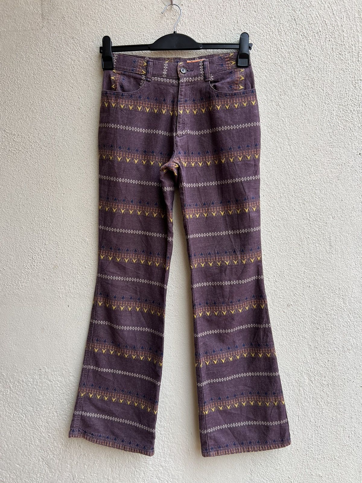 Hysteric Glamour Vintage 90s El Flamingo Japan Psychedelic Bootcut Pant Size US 28 / EU 44 - 6 Thumbnail