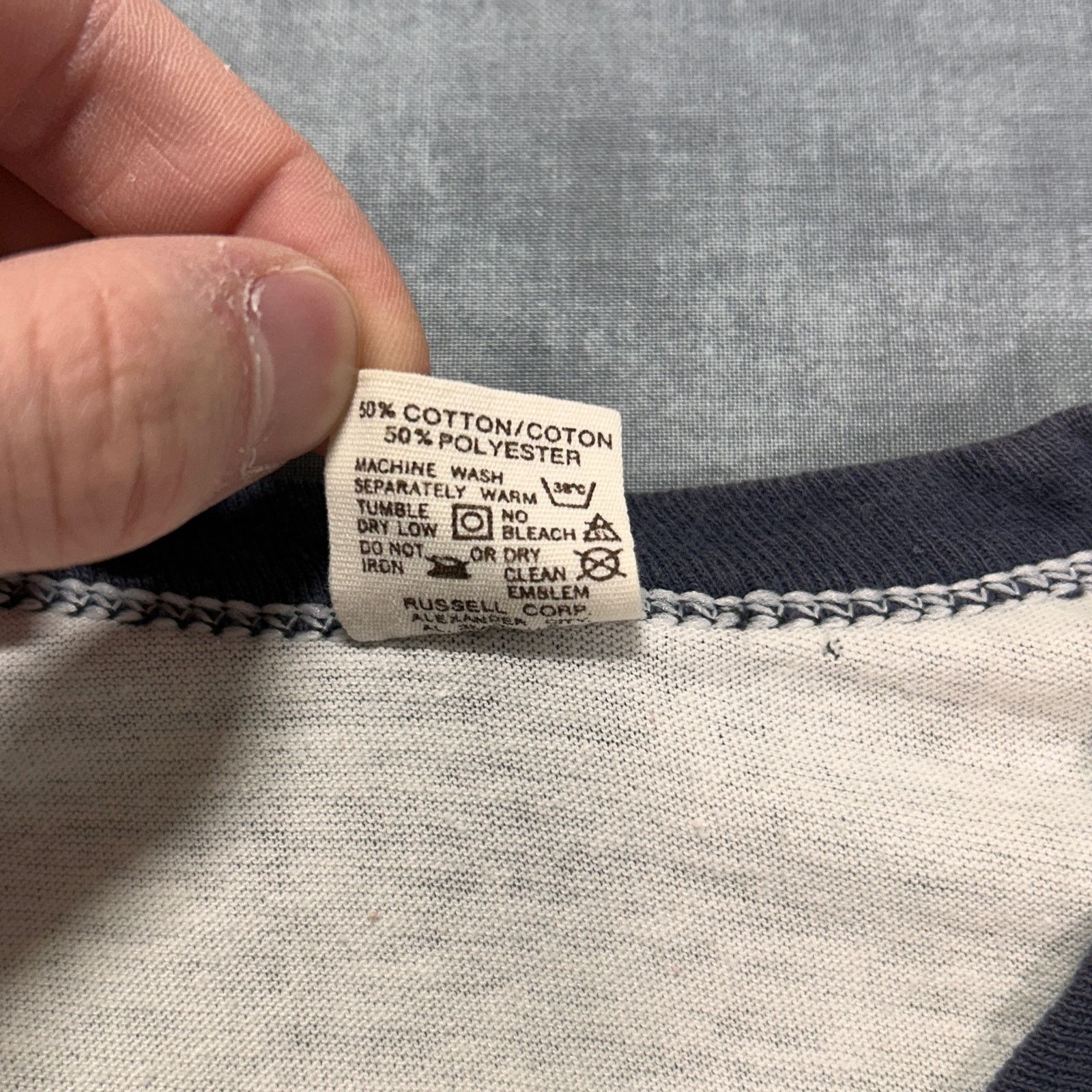 Russell Athletic VTG Russell Scotts Hut Race Antartica Penguins ringer tee Size US L / EU 52-54 / 3 - 5 Thumbnail