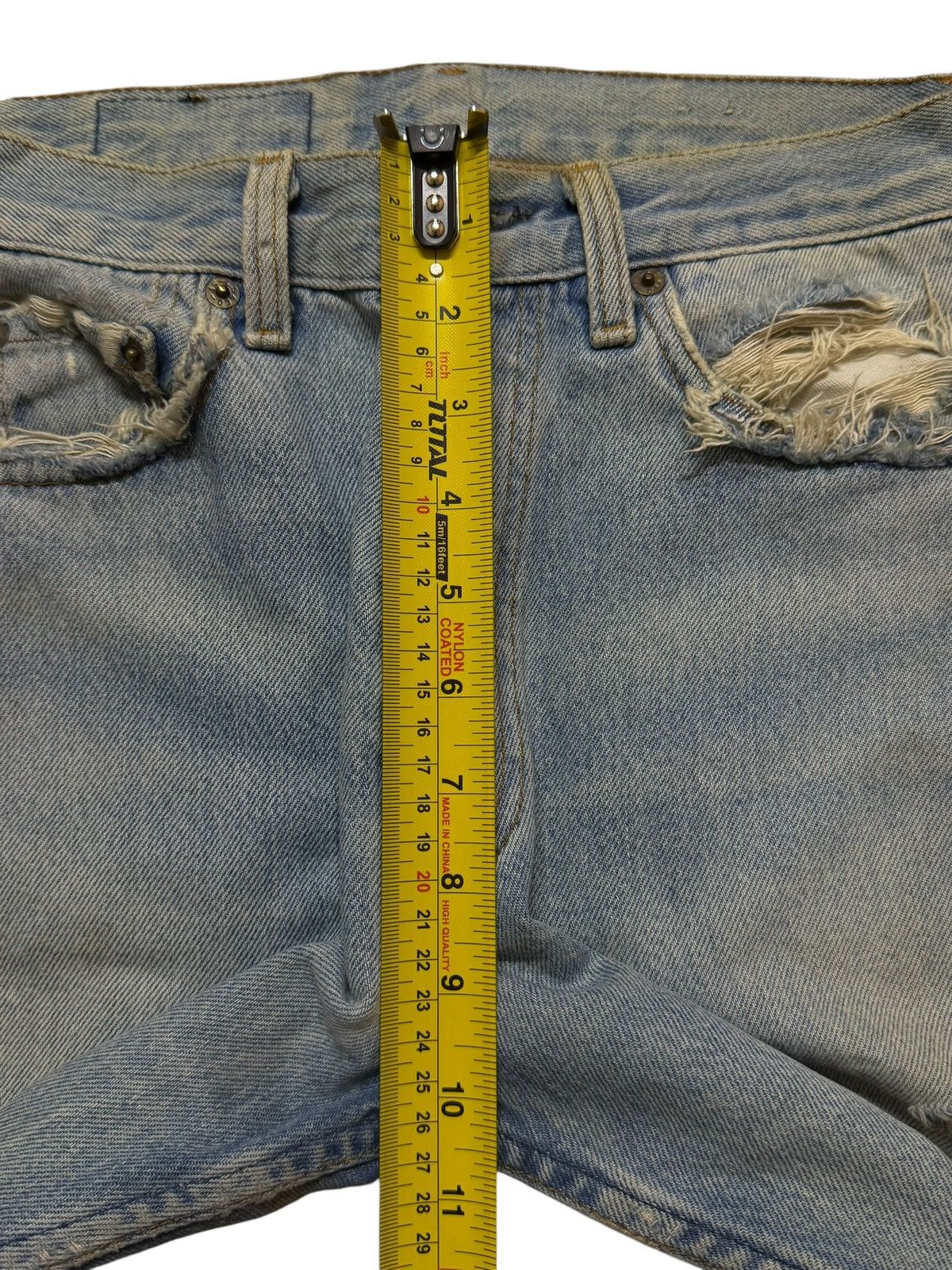 Levi's Vintage 80s Usa Levis 501 Blue Mud Wash Ripped Distressed Size 27" / US 4 / IT 40 - 13 Thumbnail