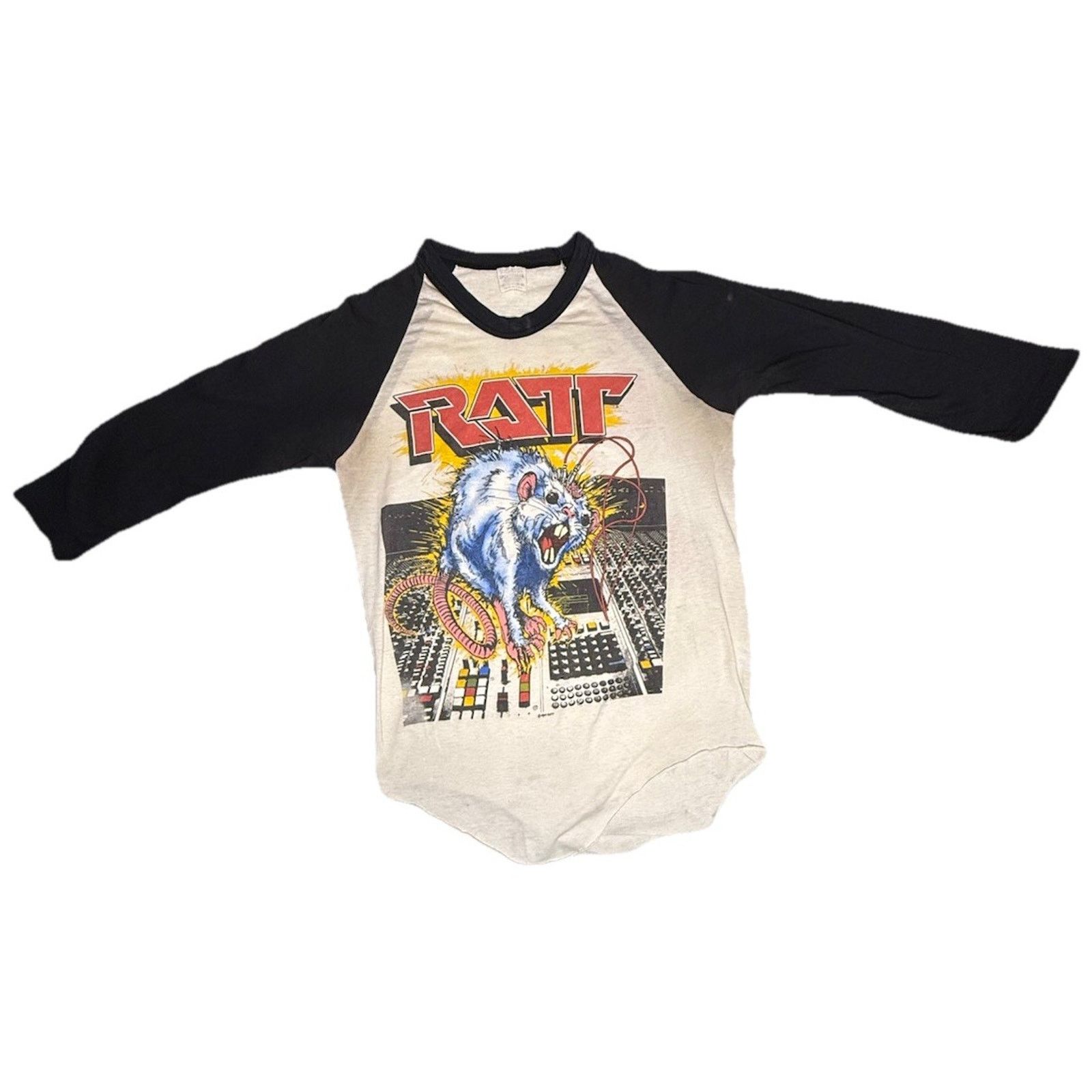 Vintage RATT Raglan 1984 tour rock metal 80s Size Medium