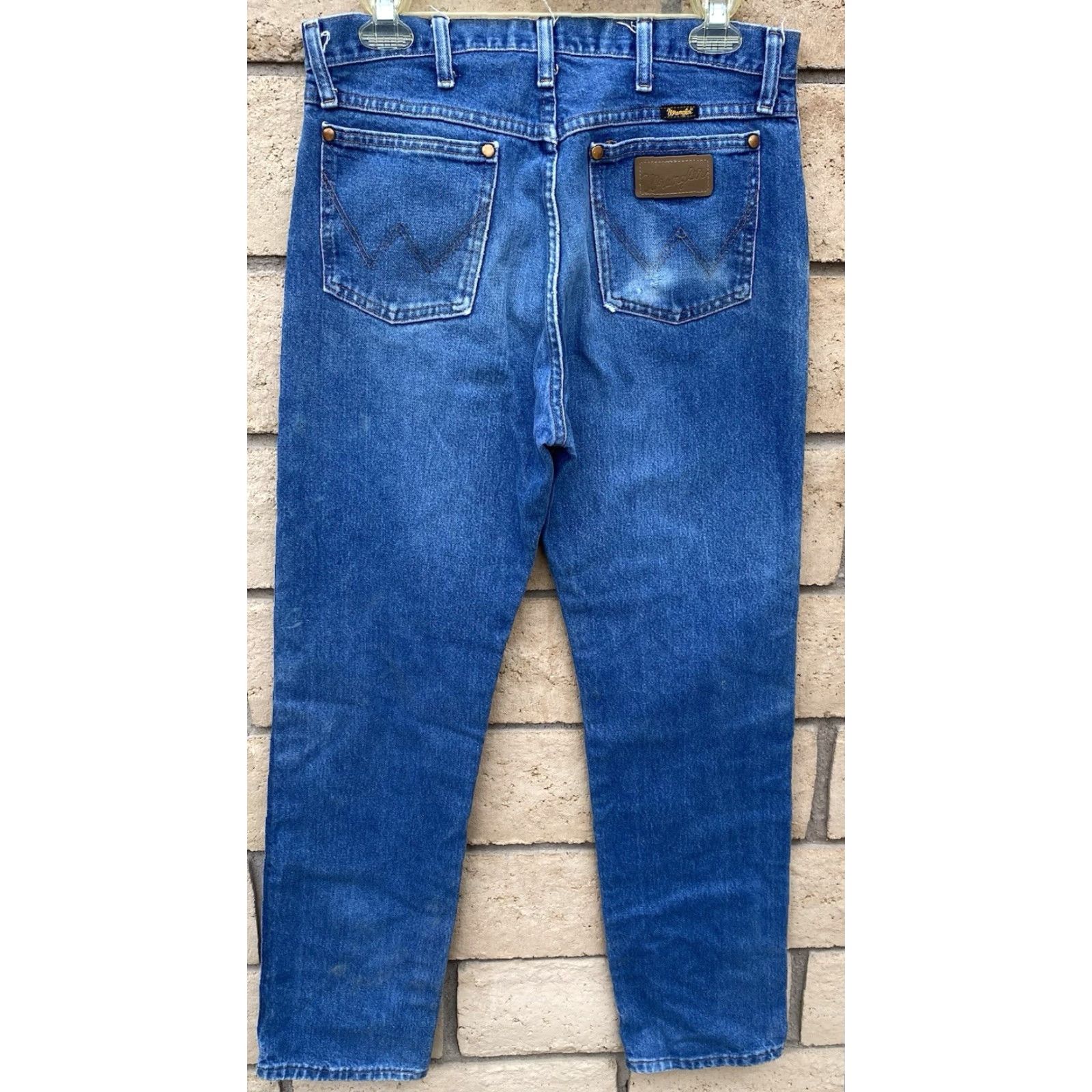 Wrangler Wrangler Jeans 13MWZ Cotton Size 32 x 34 Inseam 33 Blue Cowboy 5-Pocket Denim Wrangler Men Regular Vintage Style See Pics Size US 32 / EU 48 - 3 Thumbnail