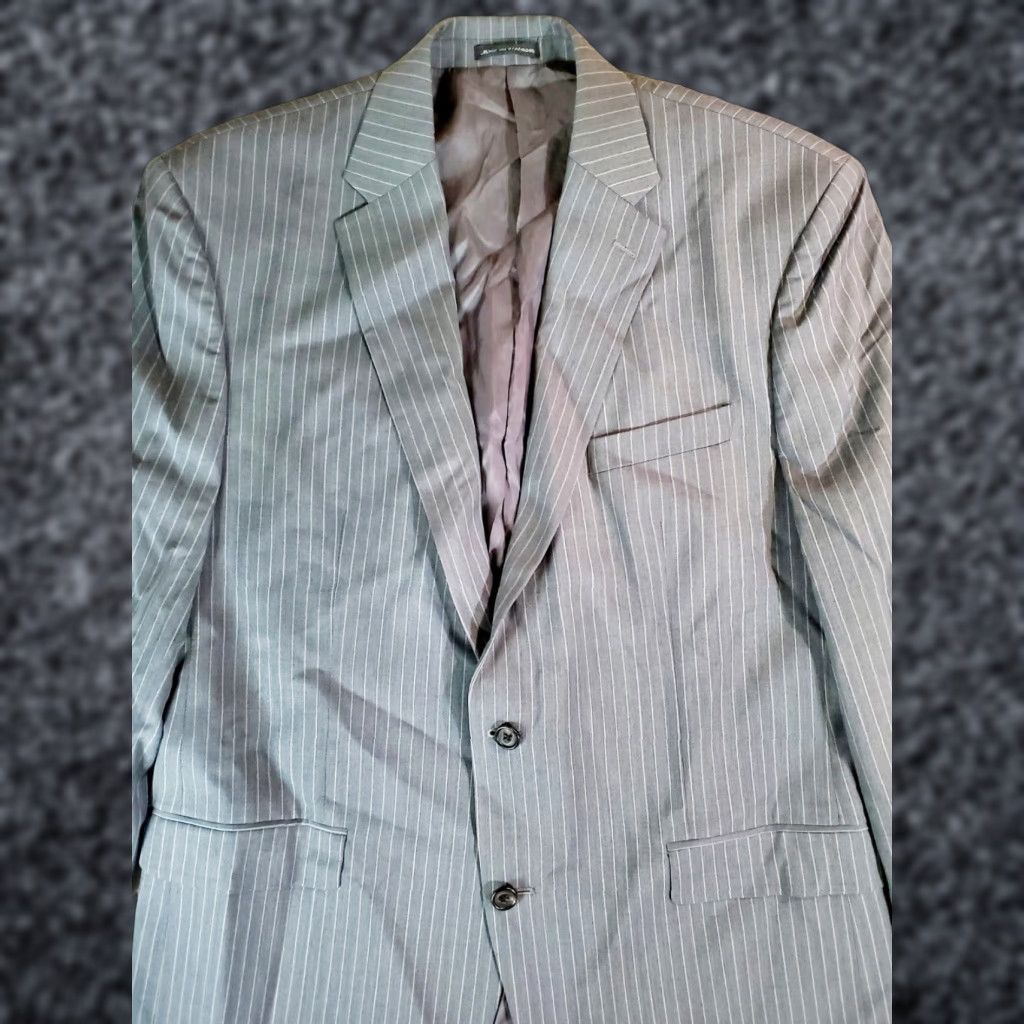 Ralph Lauren Ralph Lauren-Signature Gray Pinstripe 100% Wool Sport Coat Mens Size 44L Size US S / EU 44-46 / 1 - 1 Thumbnail
