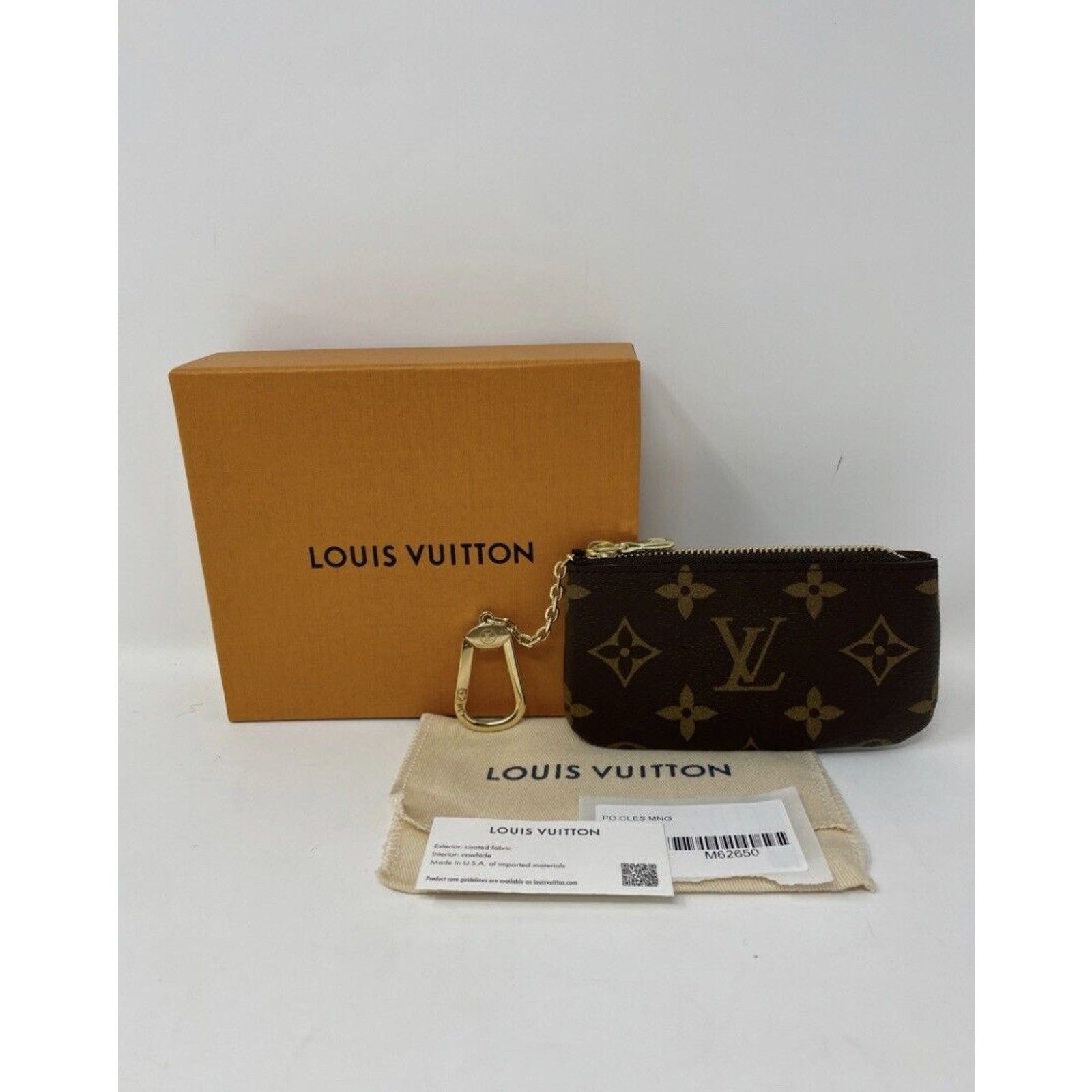 Louis Vuitton NEW LOUIS VUITTON Key Pouch Cles Monogram Coin Card Wallet Size ONE SIZE - 3 Thumbnail