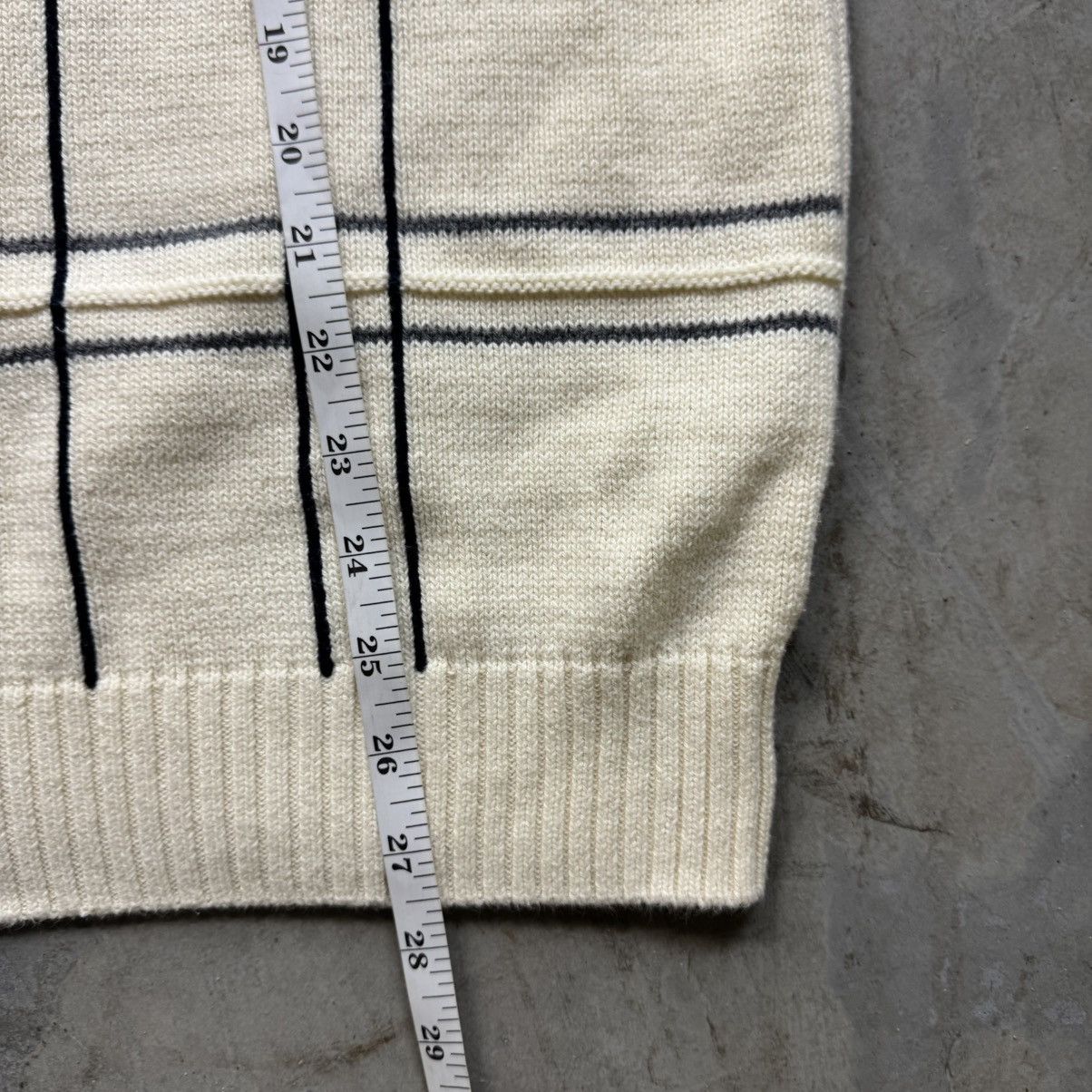 Croft & Barrow Vintage 90s Y2K Croft & Barrow Cream Knit Sweater Grid Size US M / EU 48-50 / 2 - 5 Thumbnail