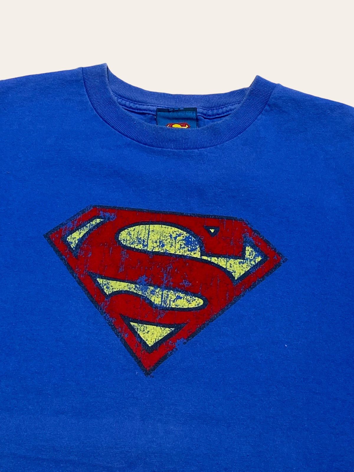 DC Comics 2006 Vintage DC COMICS SuperMan Blue Big Logo T Shirt Size US M / EU 48-50 / 2 - 2 Thumbnail