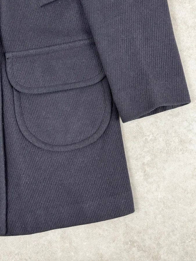 Prada AW2011 Prada Navy Asymmetrical Wool Double-Breasted Long Jacket Size US XS / EU 42 / 0 - 9 Thumbnail