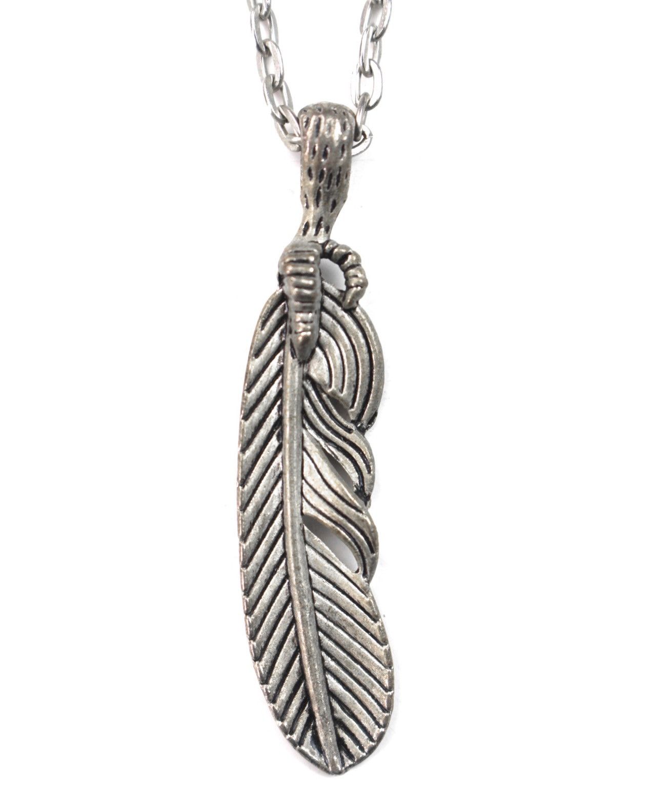 Vintage 2000S JAPANESE MADE BOHO FEATHER PENDANT NECKLACE Size ONE SIZE - 1 Thumbnail