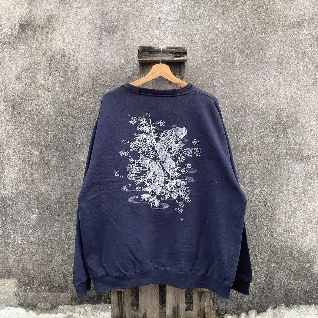 Designer × Japanese Brand × Vintage Japanese Vintage Fish Koi Crewneck Baggy Sukajan Sweater Size US XL / EU 56 / 4 - 8 Thumbnail