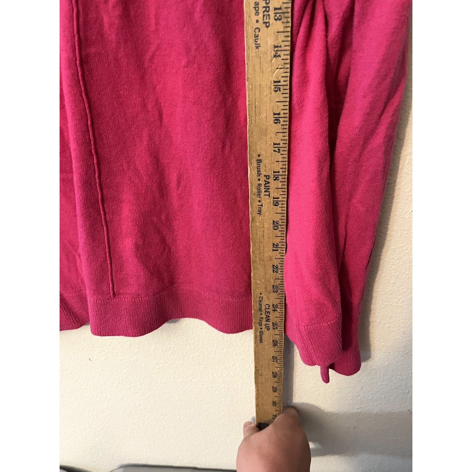 Talbots VINTAGE Talbots Pullover Sweater Women Large Pink Cotton V-Neck Long Sleeve Winter Size L / US 10 / IT 46 - 4 Thumbnail