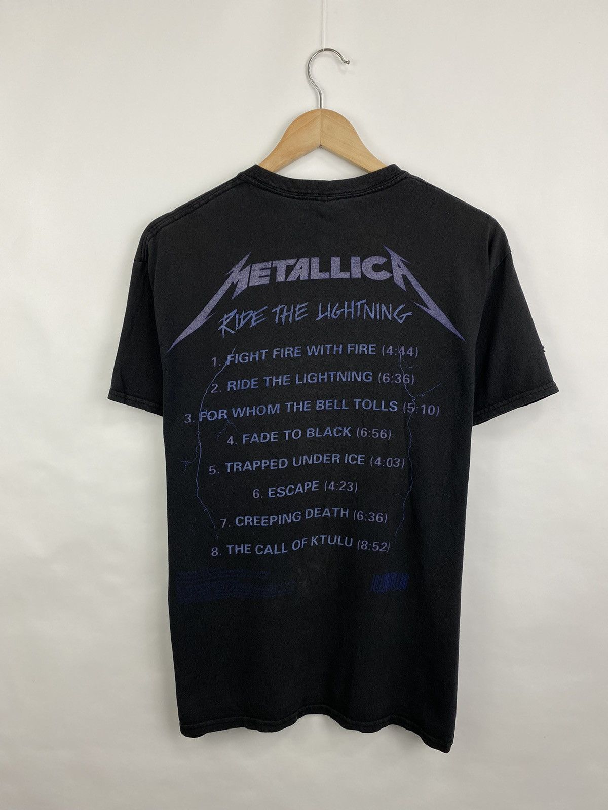 Band Tees × Metallica × Vintage Vintage Metallica Ride the Lightning rare retro t-shirt Y2K Size US M / EU 48-50 / 2 - 7 Thumbnail