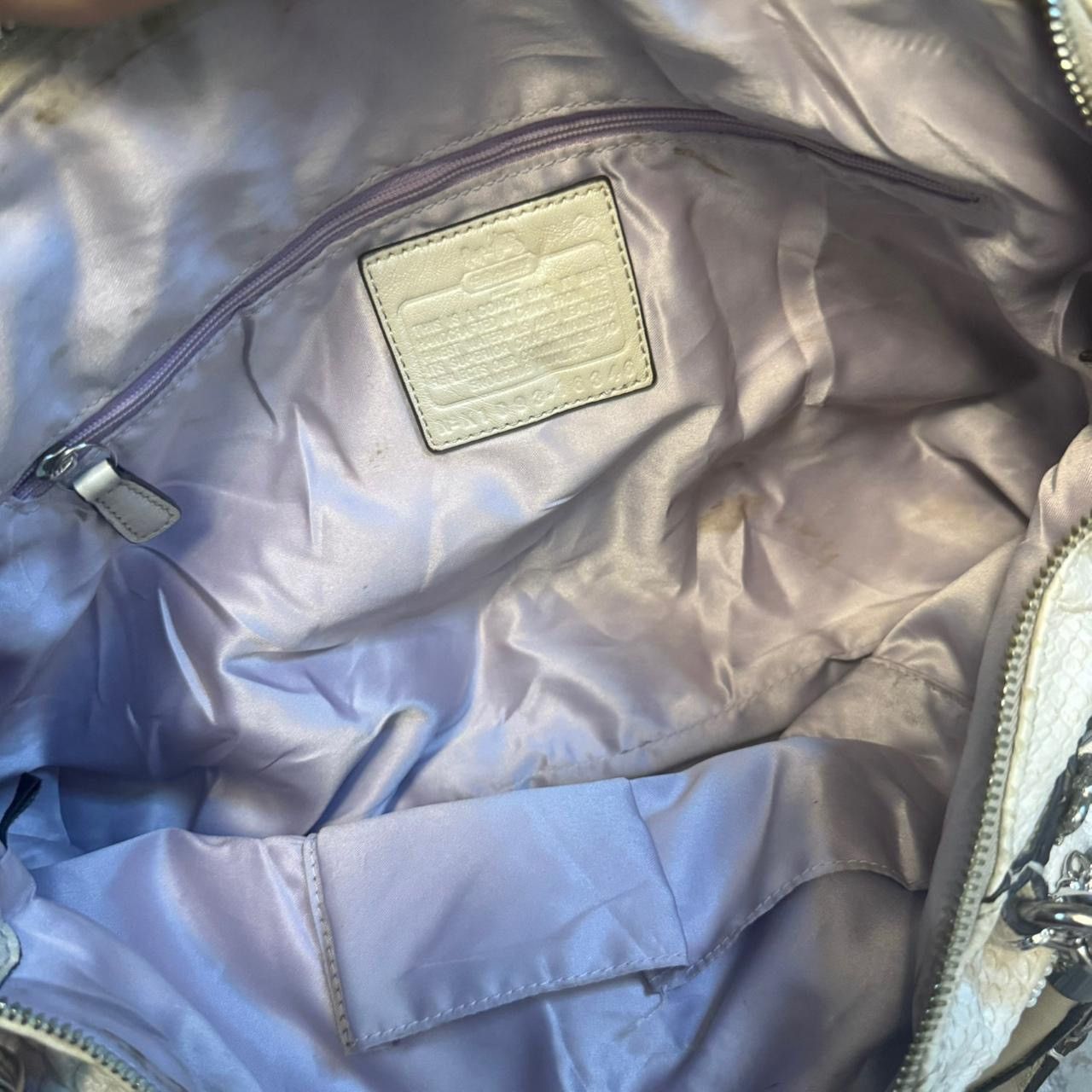 Coach Rare Cream Coach Signature Snakeskin Leather Shoulder Bag Size ONE SIZE - 7 Thumbnail