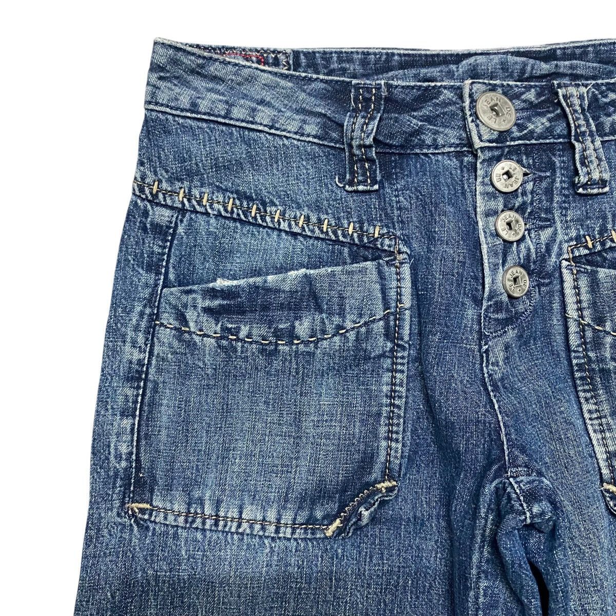 Marithe + Francois Girbaud Marithe Francois Girbaud Denim Super Flare Low Rise Jeans Size 28" / US 6 / IT 42 - 4 Thumbnail