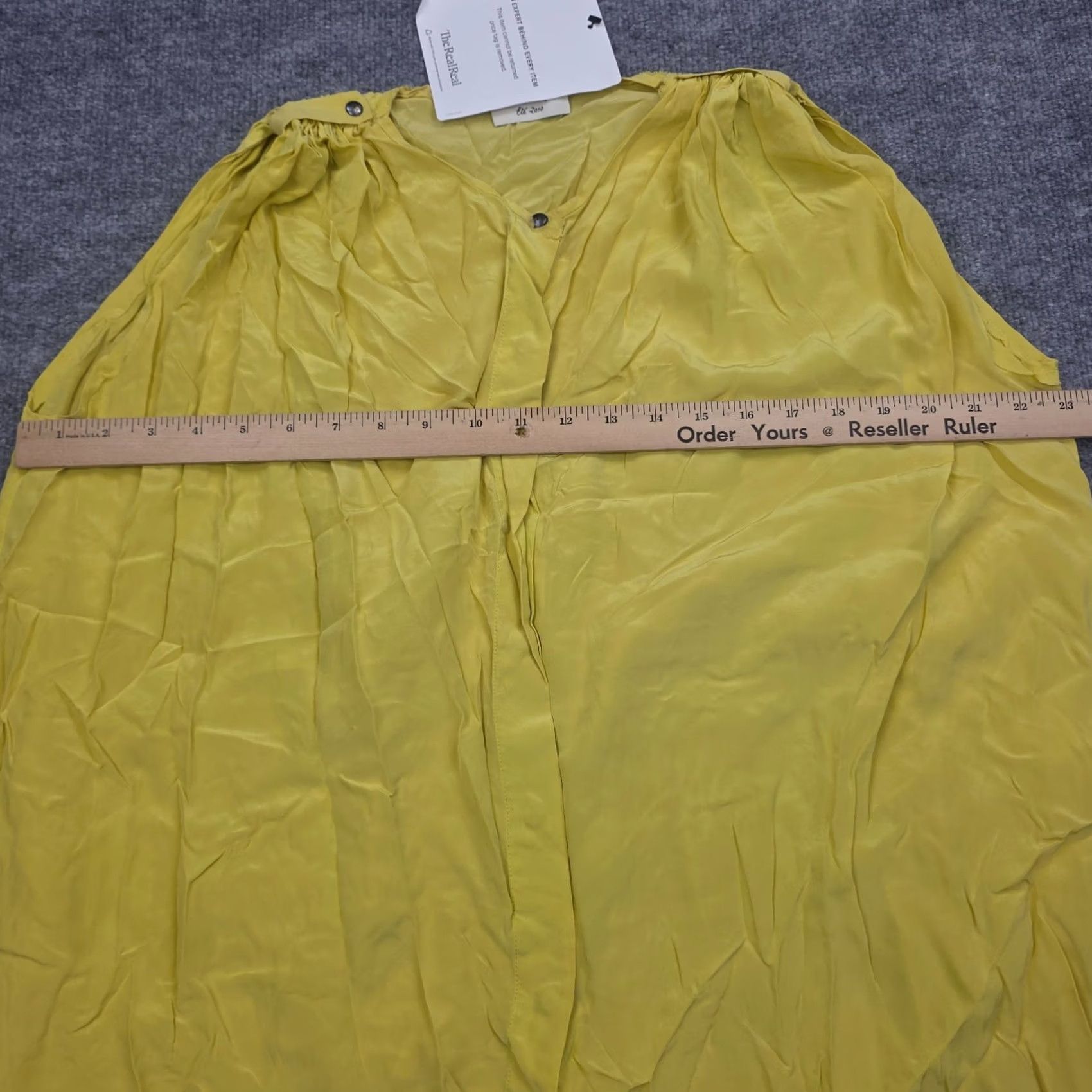 Lanvin LANVIN Paris Women's Silk Blouse Yellow Sleeveless Tank Flowy 38 Size S / US 4 / IT 40 - 7 Thumbnail