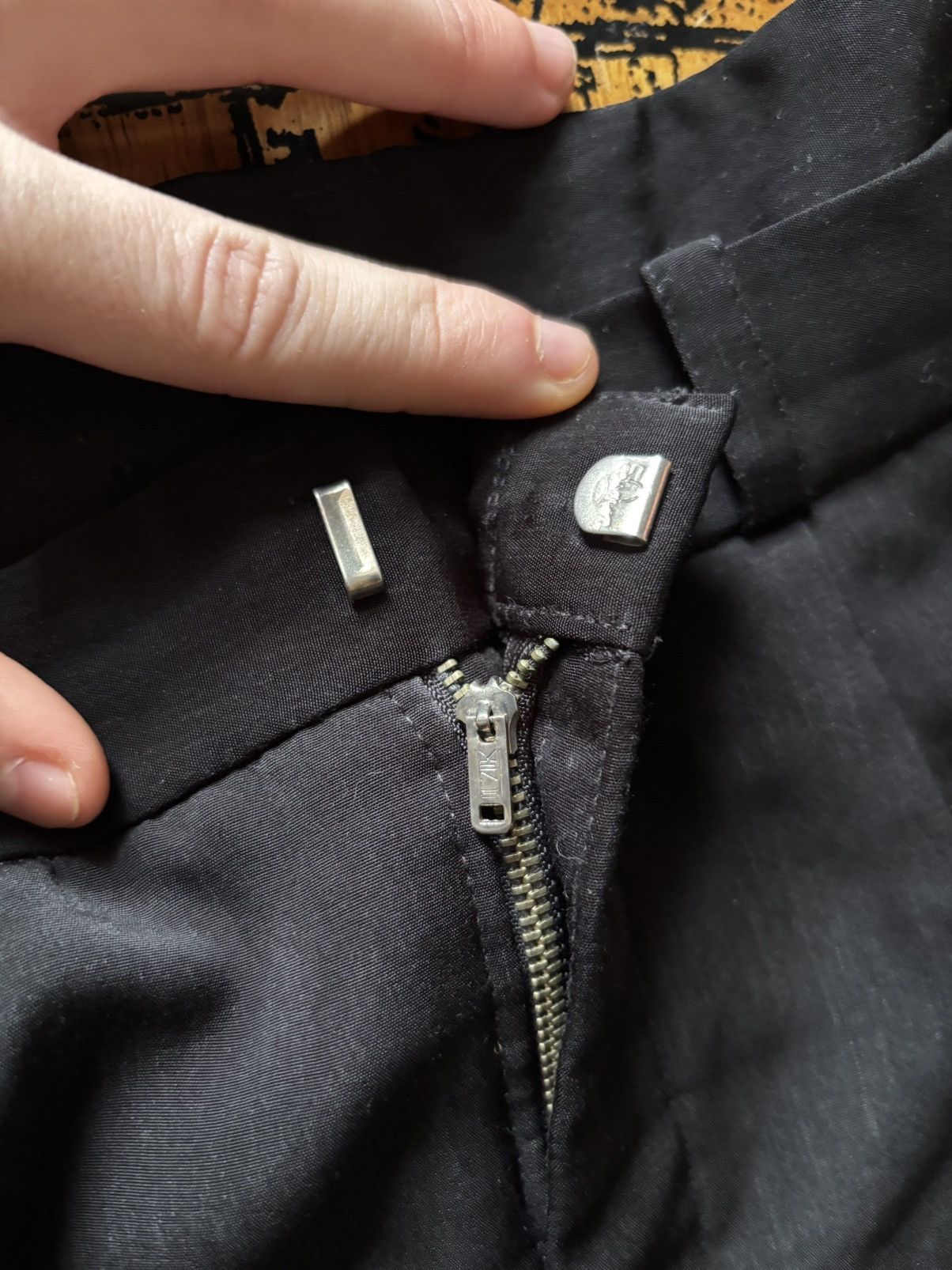 Vintage Vintage 1960/70s Tailored Black Trousers High Waisted Size US 34 / EU 50 - 4 Thumbnail