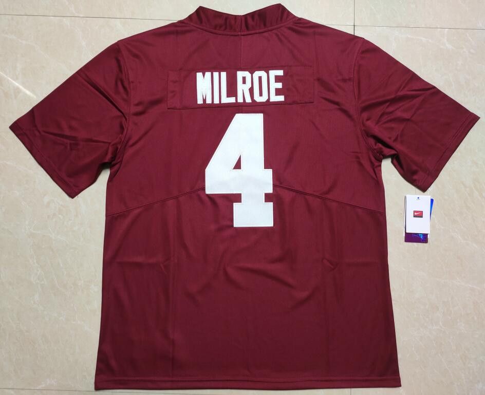 Other Men's Alabama Crimson Tide #4 Jalen Milroe Red Jerseys Size US M / EU 48-50 / 2 - 5 Thumbnail