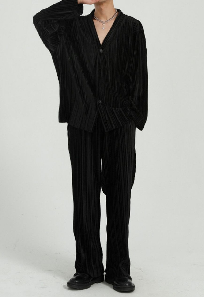 Other Men’s Fashion solid color casual suit set Size 38S - 10 Thumbnail