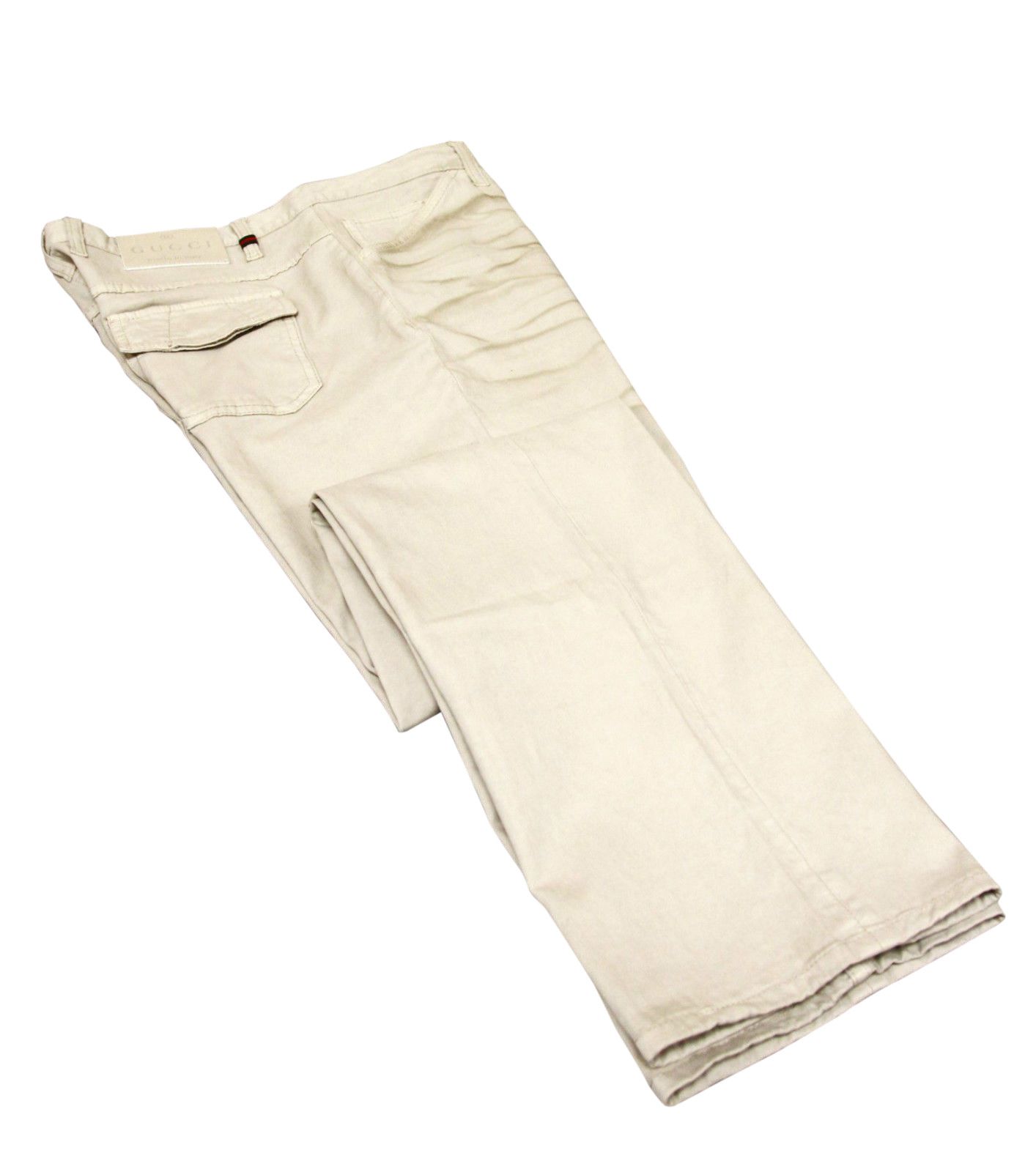 Gucci Men's Beige Dirty Washed Casual Pants (G 46 / 30 US) Size US 30 / EU 46 - 1 Thumbnail