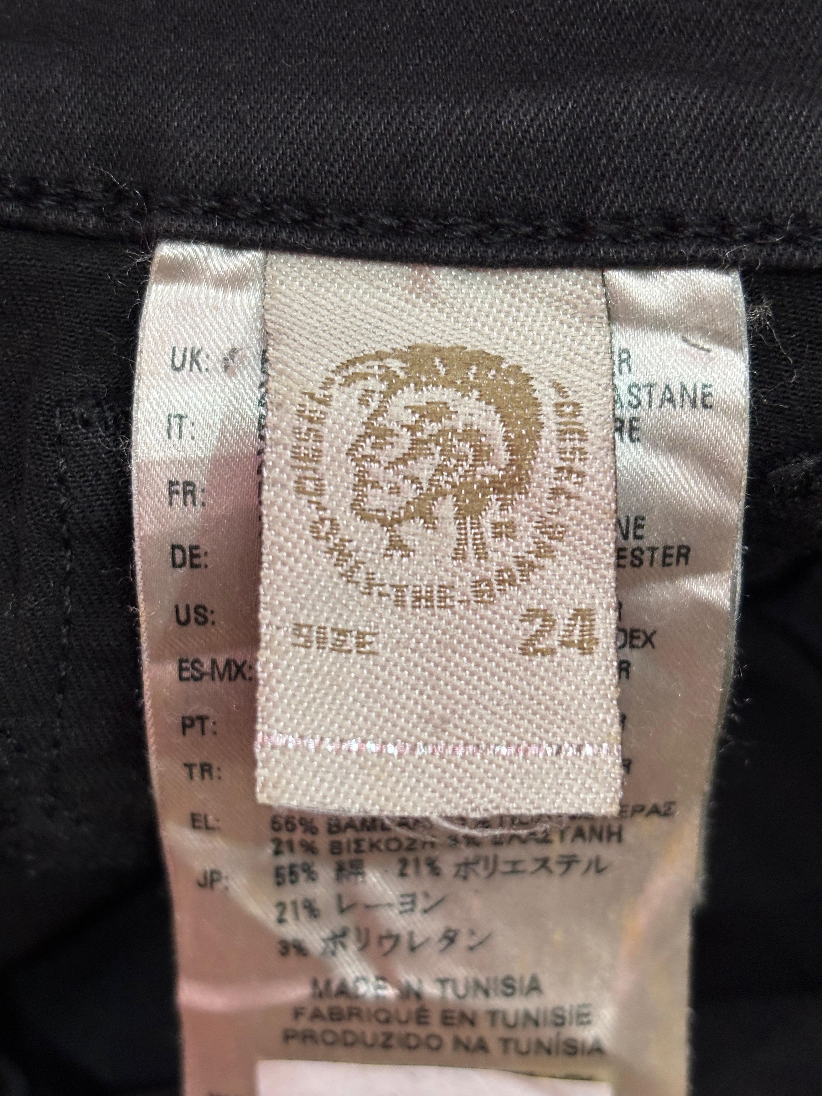 Diesel Diesel Dhary 0686M Jeans Super Tight Black Cracked Stretch Size 24" / US 00 / IT 34 - 9 Thumbnail