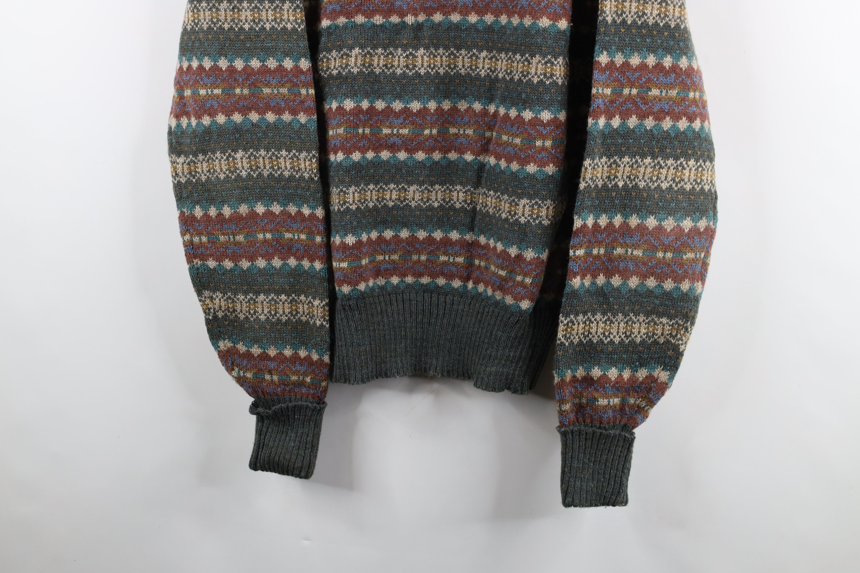 Vintage Vintage 90s Streetwear Blend Rainbow Fair Isle Knit Sweater Size US L / EU 52-54 / 3 - 3 Thumbnail