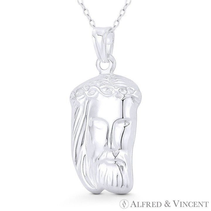 Other Jesus Christ's Head 35x17mm Hollow Cast Necklace Pendant Size ONE SIZE - 1 Preview