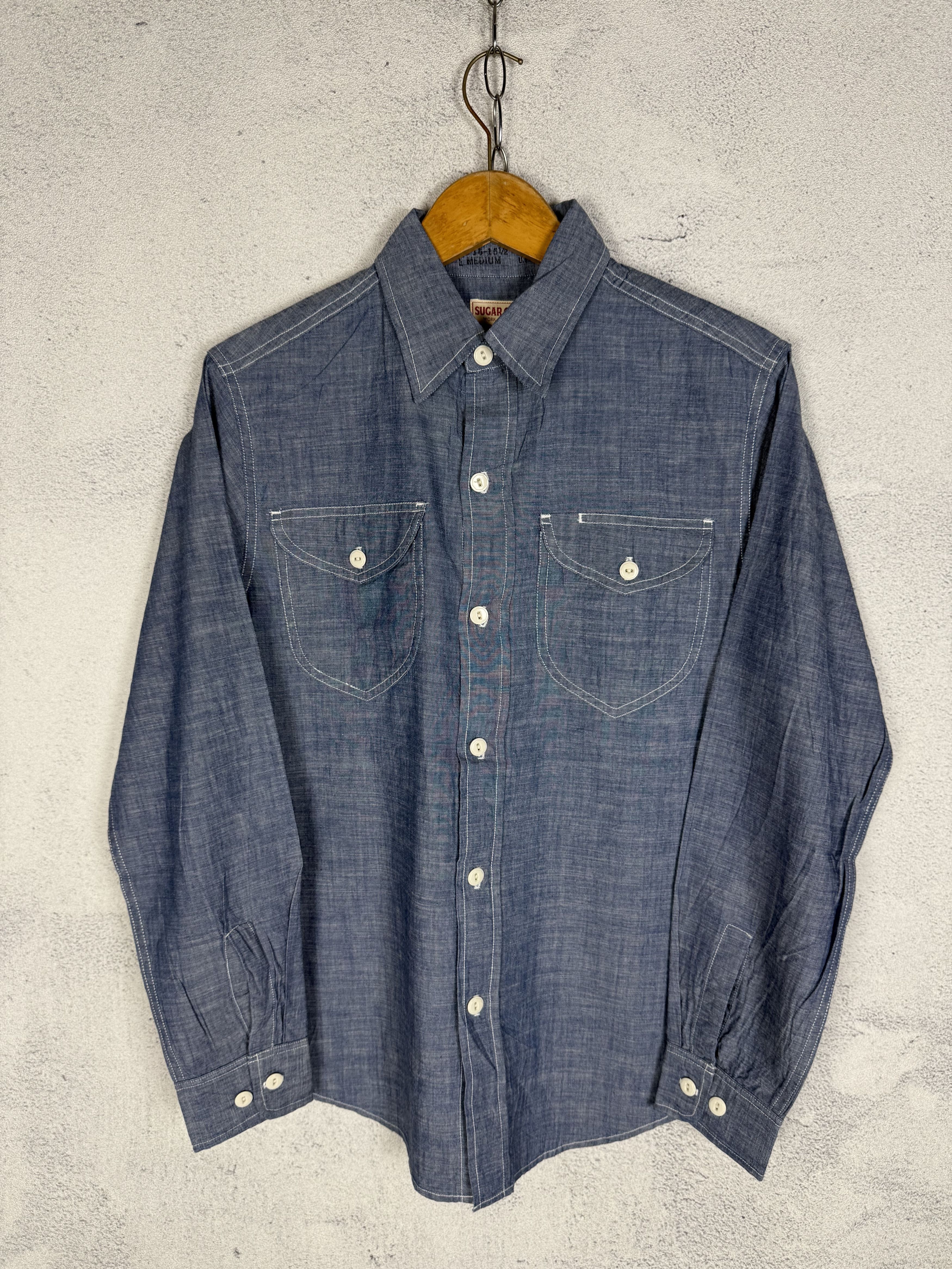 Vintage Sugar Cane Chambray Work Shirt Toyo Enterprises