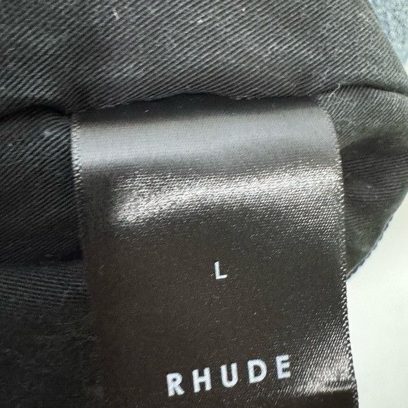 Rhude Rhude Lightening Denim Bomber Jacket Blue Men’s Large Size US L / EU 52-54 / 3 - 7 Thumbnail