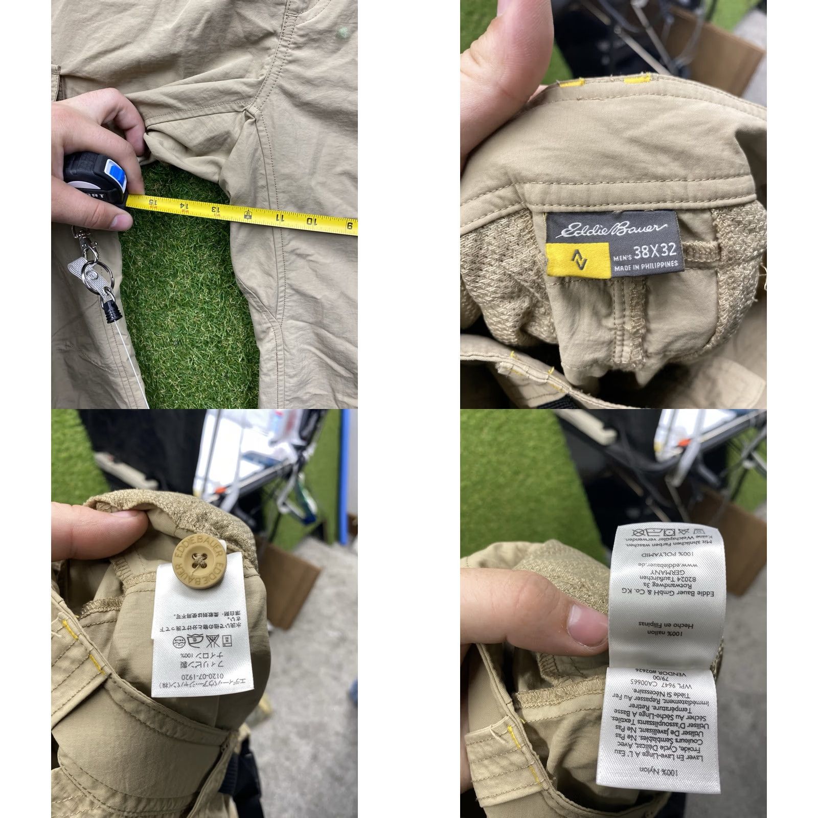Eddie Bauer Eddie Bauer Travex Pants Mens 38x30 Tan Chino Hike Outdoor Casual Size US 30 / EU 46 - 8 Thumbnail