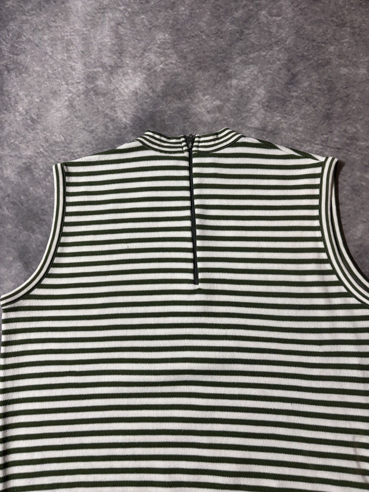 Vintage Handmade Vintage Sleeveless Sweater Striped Tank Top Zip 80s Size M / US 6-8 / IT 42-44 - 3 Thumbnail