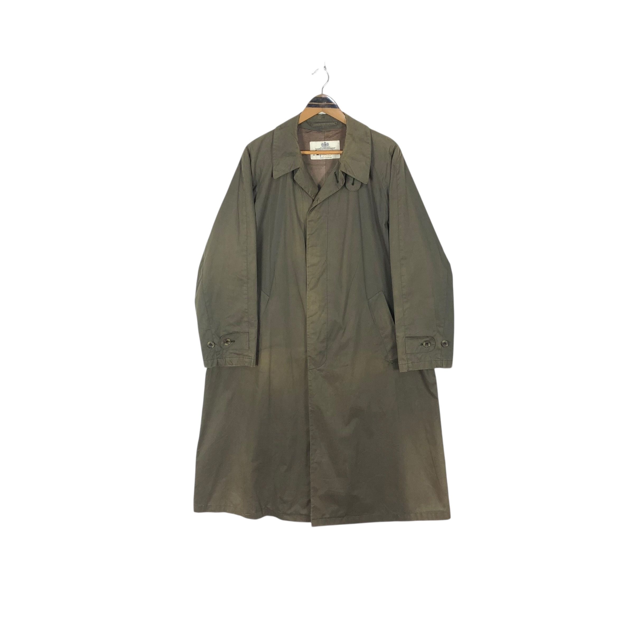 Aquascutum Vintage 90s Aquascutum Of London Faded Car Coat Size US M / EU 48-50 / 2 - 2 Thumbnail