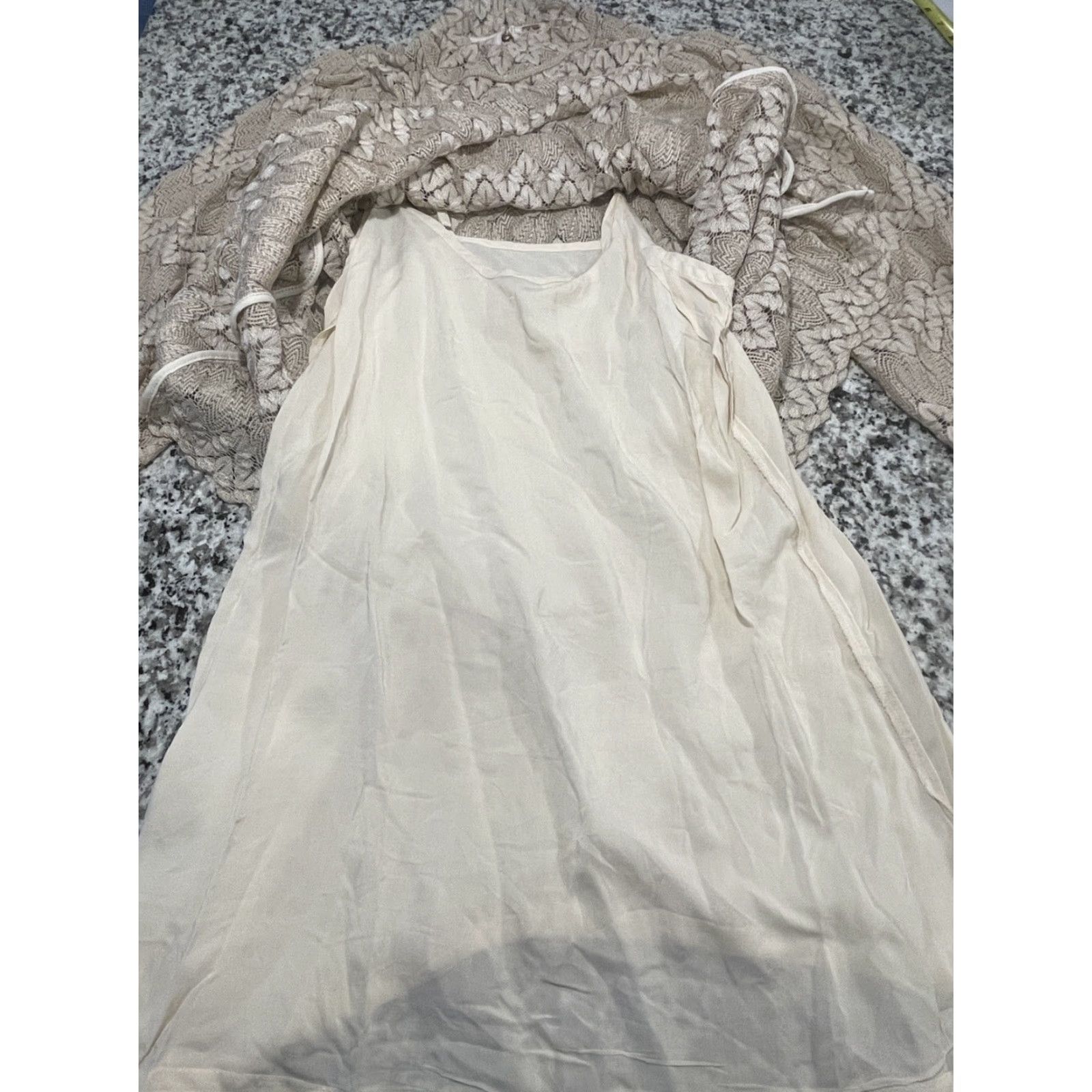 Free People FREE PEOPLE Simone Neutral Combo Lace Dress Size M NWT 28 Size M / US 6-8 / IT 42-44 - 5 Thumbnail