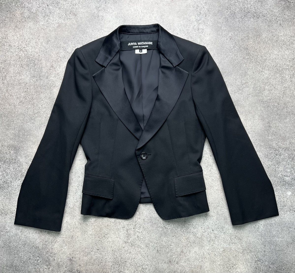 Comme des Garcons Junya Watanabe Comme des garcons black cropped blazer Size S / US 4 / IT 40 - 1 Thumbnail