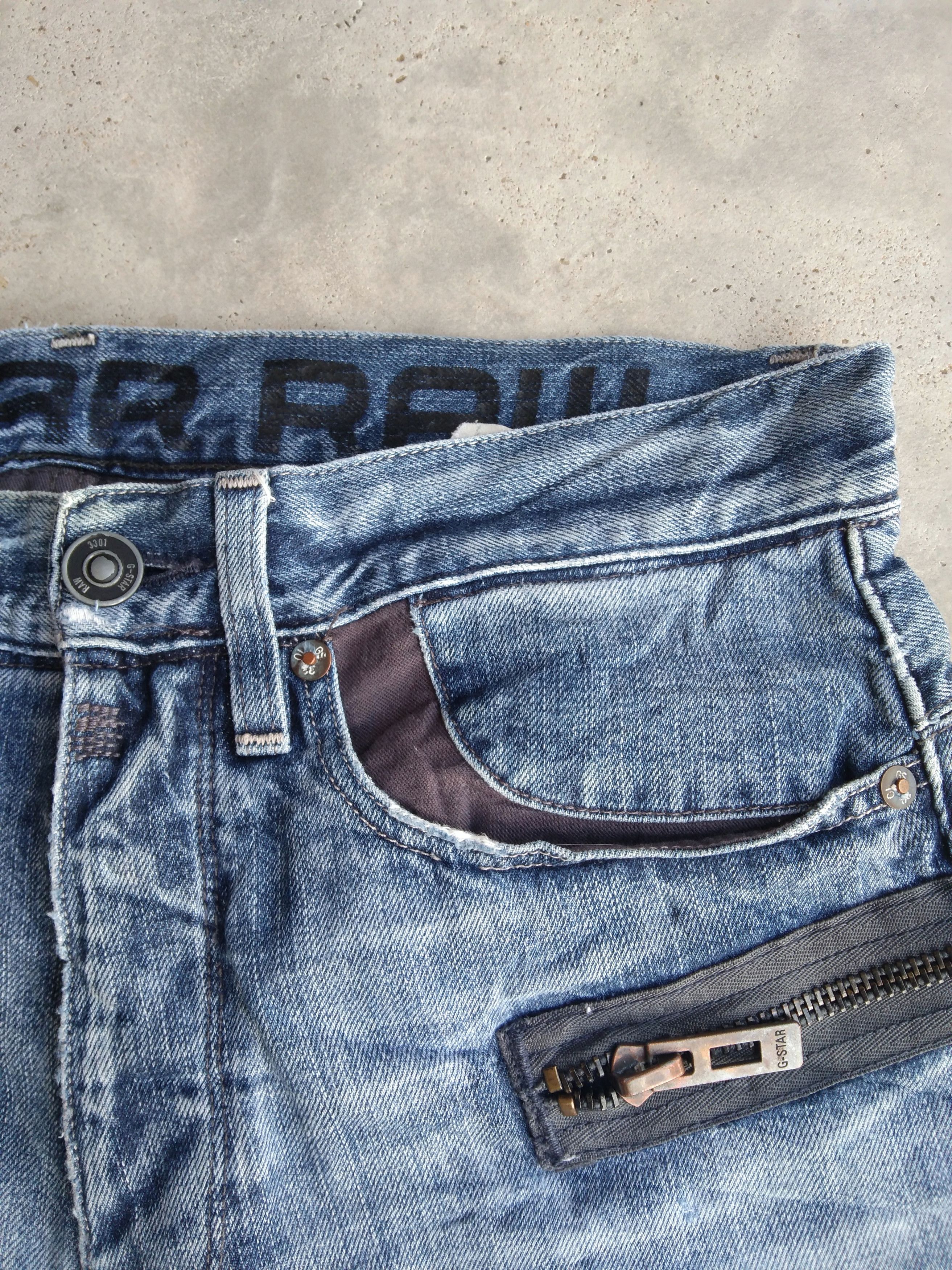 G-Star G Star Raw ZIPPED Jeans 32x35 Size US 32 / EU 48 - 4 Thumbnail