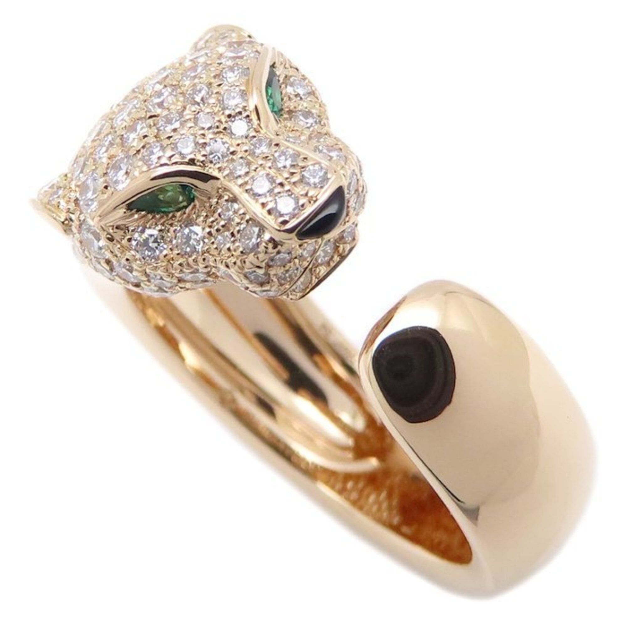 Cartier CARTIER Panthère Ring, Medium Size, Diamond, Emerald, Onyx, Size #54, 18K Pink Gold, Women's, Item Number 295454 Size ONE SIZE - 1 Thumbnail