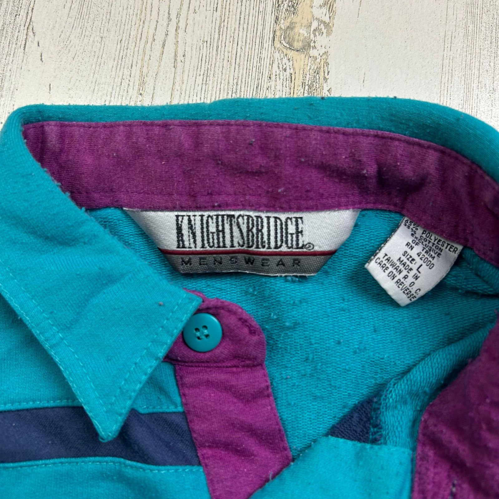 Knightsbridge × Vintage Vintage 1990s Knightsbridge Button-Up Rugby Polo Size US L / EU 52-54 / 3 - 4 Thumbnail