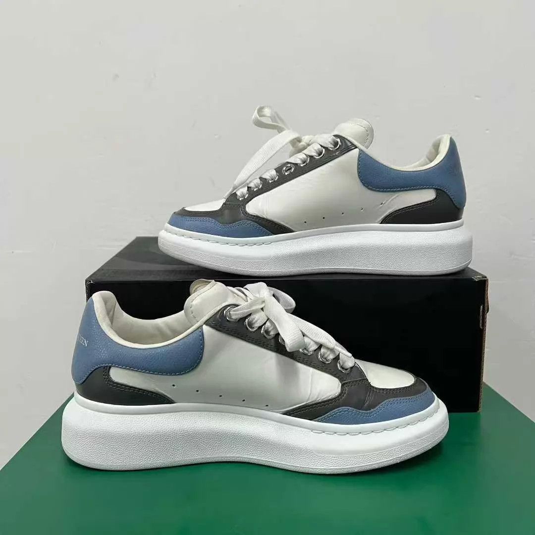 Alexander McQueen McQueen Gray White Blue Colorblocked EUR 39 Size US 8.5 / IT 38.5 - 5 Thumbnail