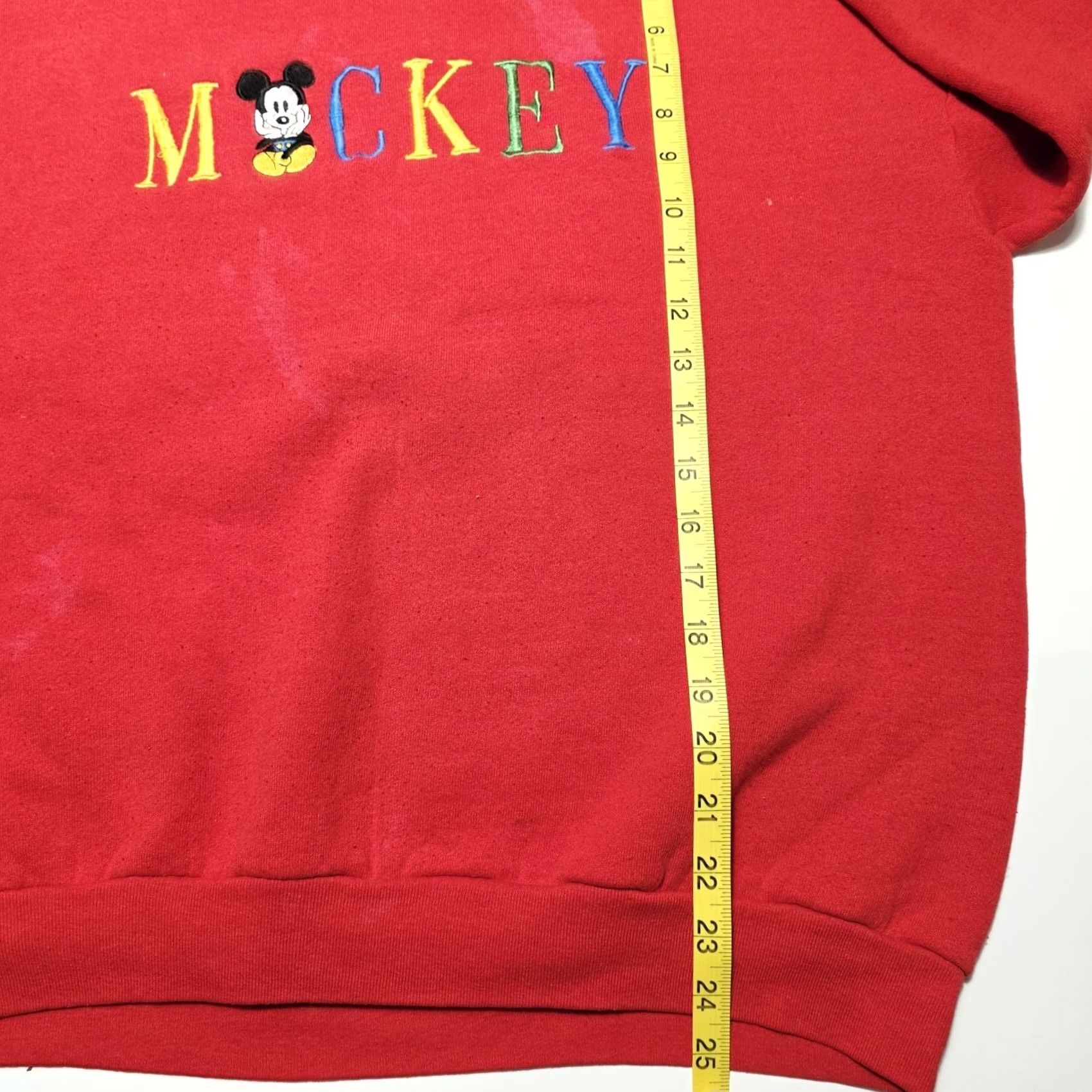 Mickey Unlimited VINTAGE Disney Mickey Mouse Crewneck Sweatshirt Adult XL Embroidered Stained Size US XL / EU 56 / 4 - 6 Thumbnail