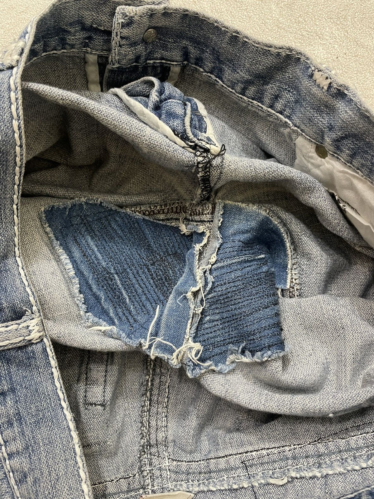 Number (N)ine 2000s True Ripped Denim Mudwash Ifsix LGB Hysteric Japan Size US 34 / EU 50 - 12 Thumbnail
