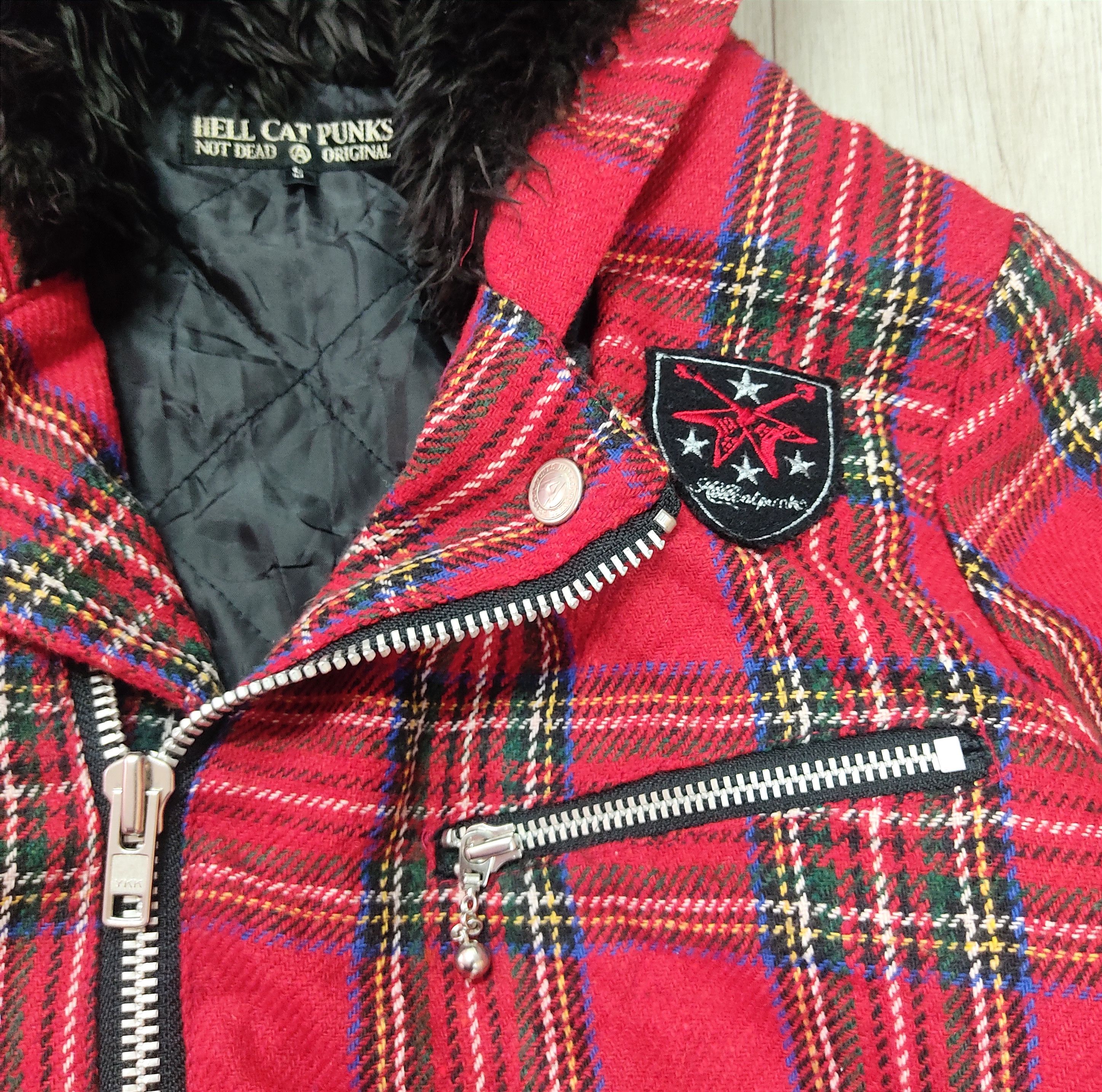 Beauty Beast HELL'S CAT PUNK Sex Pistols Inspired Tartan Hooded Jacket Size XS / US 0-2 / IT 36-38 - 7 Thumbnail