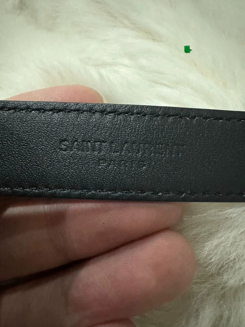 Saint Laurent Paris Saint Laurent Paris New logo black and silver belt Size ONE SIZE - 7 Thumbnail