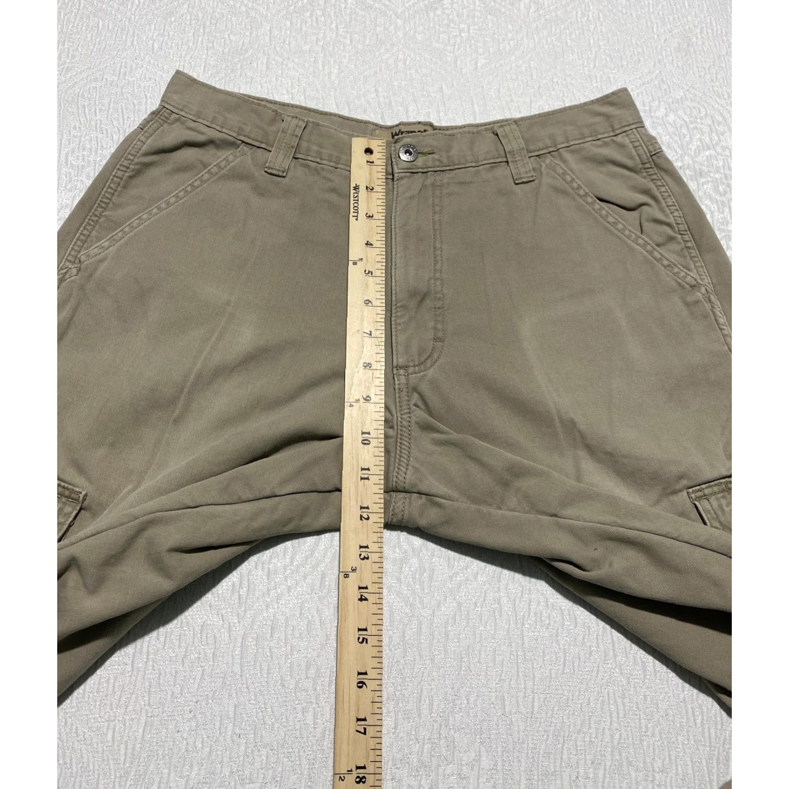 Wrangler Wrangler Authentics Pants Mens 32x29 Khaki Fleece Lined Cargo Workwear Size US 32 / EU 48 - 6 Thumbnail